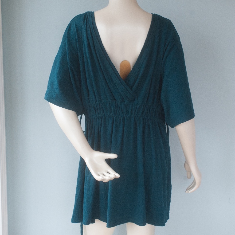 Free People Beach XS/S Teal Side Tie Swim Coverup - Picture 6 of 8